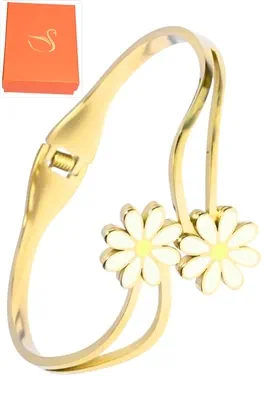 Coffret cadeaux jonc fleur Or