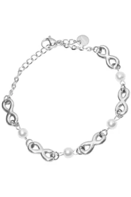 Bracelet infini perle Argent