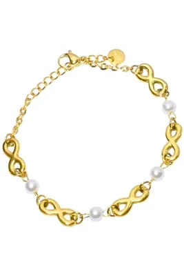 Bracelet infini perle Or
