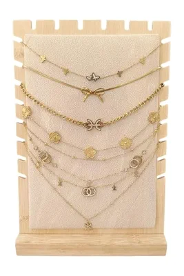 Collier en lot avec présentoir Or