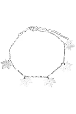 Bracelet breloque feuille Argent