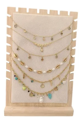 Collier en lot avec présentoir Or