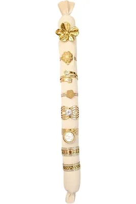 Bague en lots avec présentoire Or