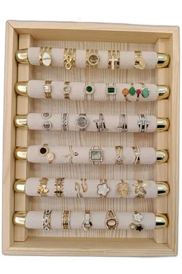 Bague en lot avec présentoire Or 26123F 