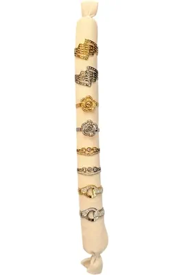 Bague en lots avec présentoire Or 364D4A 