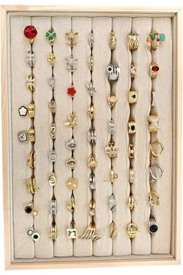 Bague en lot de 60 pcs avec présentoire Or