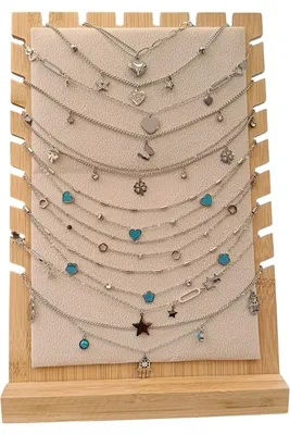 Collier en lot avec présentoire Argent