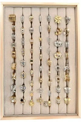 Bague en lot de 60 pcs avec présentoire Or FF70DC 