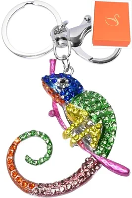 porte-cle caméléon Argent