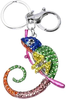 porte-cle caméléon Argent