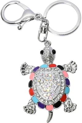 porte-cle tortue Argent