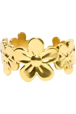 Bague taille réglable fleur Or