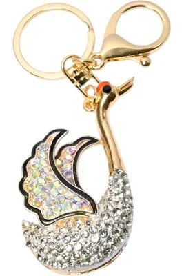 porte-cle cygne Or
