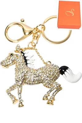 porte-cle cheval Or