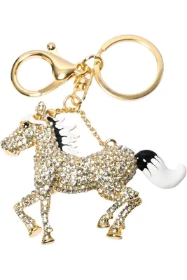 porte-cle cheval Or