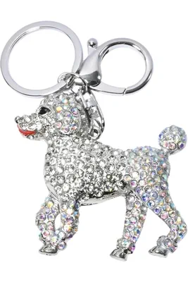 porte-cle chien Argent