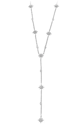 Collier en Y étoile Argent