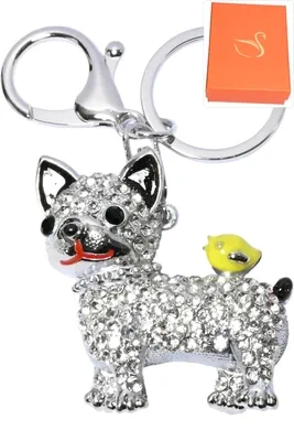 porte-cle chien Argent