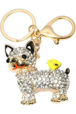 porte-cle chien Or