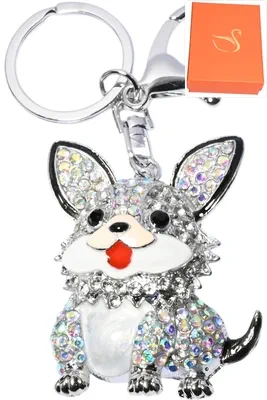 porte-cle chien Argent