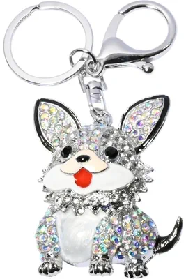 porte-cle chien Argent