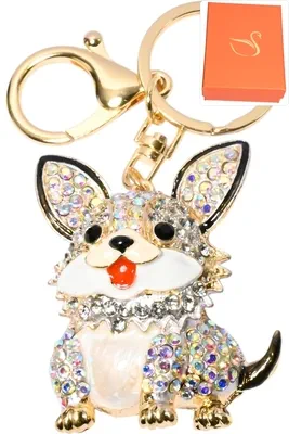 porte-cle chien Or
