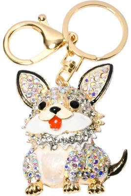 porte-cle chien Or