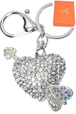 porte-cle coeur Argent