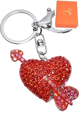 porte-cle coeur Argent