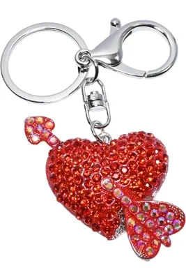 porte-cle coeur Argent