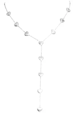 Collier en Y coeur Argent