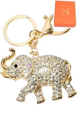 porte-cle éléphant Or