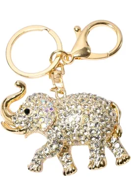 porte-cle éléphant Or