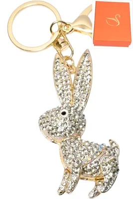 porte-cle lapin Or