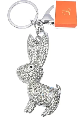 porte-cle lapin Argent