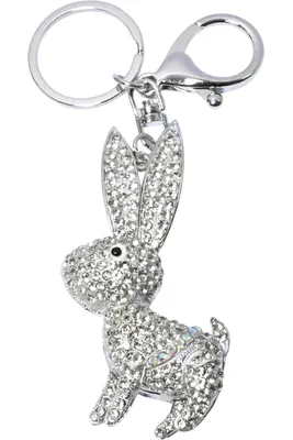 porte-cle lapin Argent
