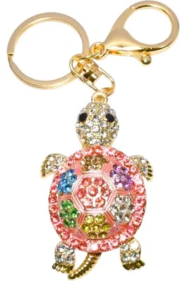 porte-cle tortue multicolore