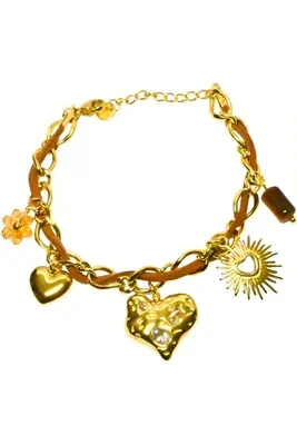 Bracelet breloque coeur Or 018225