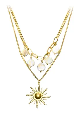 Collier breloque soleil Or 0B9830