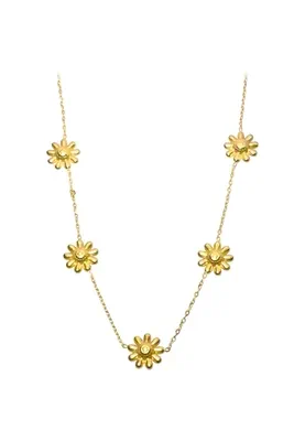 Collier fleur Or E5963B