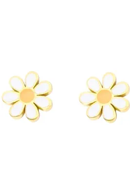 Boucle-d-oreille fleur Or F36620