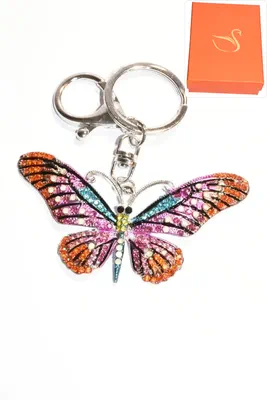 porte-cle Coffret cadeaux papillon Argent