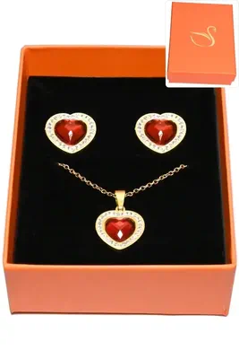 Coffret coeur parure bijoux collection hervé aliex Or