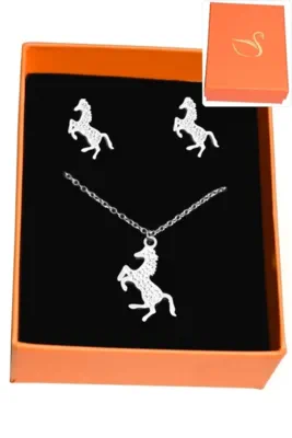 Coffret cheval parure bijoux collection hervé aliex Argent