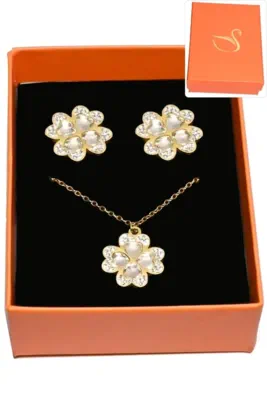 Coffret tréfle parure bijoux collection hervé aliex Or