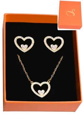 Coffret coeur parure bijoux collection hervé aliex Or