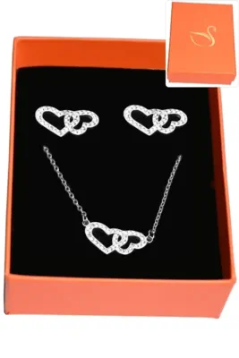 Coffret coeur parure bijoux collection hervé aliex Argent