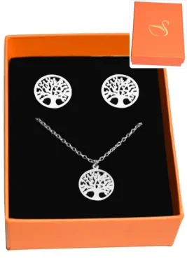 Coffret arbre de la vie parure bijoux collection hervé aliex Argent