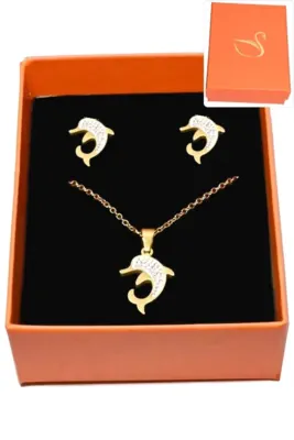 Coffret dauphin parure bijoux collection hervé aliex Or