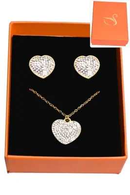 Coffret coeur parure bijoux collection hervé aliex Or